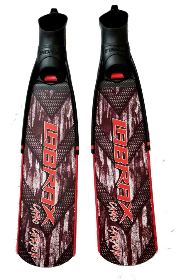 LABRAX CARBON RED CAMO FINS